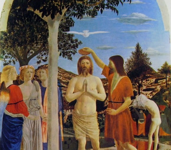 Piero della Francesca: Il Battesimo di Cristo, cm. 116, National Gallery di Londra.